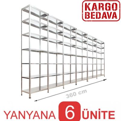 Çelik Arşiv Rafı 31x360x250 7 Katlı