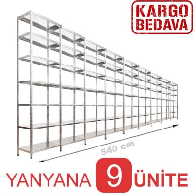 Çelik Raf 43x540x250 7 Katlı