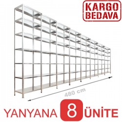Çelik Raf Ankara 43x480x250 7 Katlı - Thumbnail