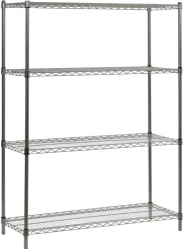 Inox 201 Paslanmaz - Demountable Wire Storage Shelves 46x91x183 Cm