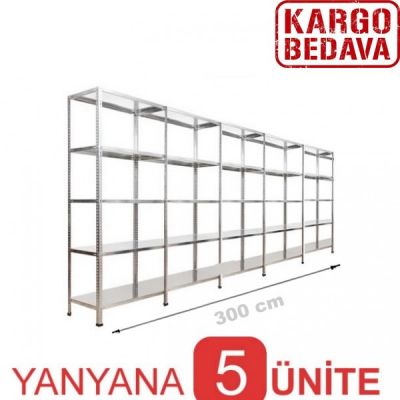 Depo Raf Sistemi 43x300x200 5 Katlı